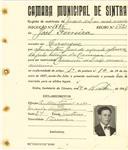 Registo de matricula de carroceiro de 2 ou mais animais em nome de José Ferreira, morador em Carenque, com o nº de inscrição 1886.