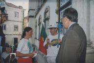 Entrega da tocha da paz na Câmara Municipal de Sintra.