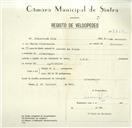 Registo de velocípede de marca L.R.S., com o nº 8412, em nome de Francisco Coja, morador em Albarraque.