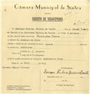 Registo de velocípede com o nº 7804, em nome de Henrique Ventura Correia de Castro, morador em Almargem do Bispo.