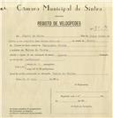 Registo de velocípede com o nº 7953, em nome de Miguel da Silva, morador em Várzea de Sintra.