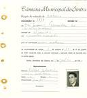 Registo de matricula de cocheiro em nome de José Manuel Fernandes de Carvalho Martins, morador no Algueirão, com o nº de inscrição 1224.