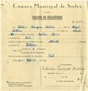 Registo de velocípede de marca Atlantic, com o nº 6287, em nome de Celestino Henriques Antunes, morador em Ral.