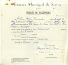 Registo de velocípede de marca Nacional, com o nº 8630, em nome de António Borges Fernandes, morador em Carenque.