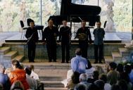 Concerto de Pedro Burmester / Pedro Ribeiro / António Saiote / Hugues Kesteman / Abel Pereira, na Quinta da Piedade, durante o Festival de Música de Sintra.