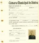 Registo de matricula de carroceiro de 2 ou mais animais em nome de Américo Manuel Jacinto, morador em Magoito, com o nº de inscrição 2181.