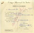 Registo de velocípede de marca Mavic-Ilo, com o nº 10107, em nome da Firma Bramonte Lda, morador em S. Pedro de Sintra.