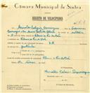 Registo de velocípede com o nº 7718, em nome de Arnaldo Calaim Domingues, morador em Ribeira de Rio de Cões.