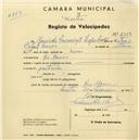 Registo de velocípede com o nº 2369, em nome de Marie de Conceição Lopes Soares, moradora em Rio de Mouro.