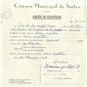 Registo de velocípede de marca Especial, com o nº 5654, em nome de José da Conceição Neves, morador em Mem Martins.