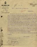 Ofício do Comandante da Policia Municipal da Câmara Municipal de Lisboa, Eduardo de Brito Galhardo, ao Administrador do Concelho de Sintra, para proceder à intimação de Sebastião Tomás, morador em Queluz, para no prazo de 15 dias proceder a obras de restauro no prédio sito na Rua da Regueira nº 48, Lisboa.