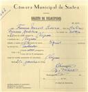 Registo de velocípede de marca Special, com o nº 6836, em nome de Francisco Manuel Lourenço, morador em Negrais.