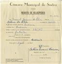 Registo de velocípede de marca Sachs, com o nº 8206, em nome de Manuel Joaquim da Silva, morador em Codiceira.