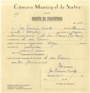 Registo de velocípede de marca Olga, com o nº 6798, em nome de José Francisco Duarte, morador em A dos Francos.