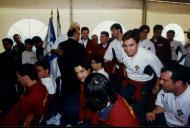 Comemoração do lançamento da primeira pedra da casa das seleções de Sintra, com a presença da  equipa da Seleção Nacional de futebol e o Presidente da Câmara Municipal de Sintra, Fernando Reboredo Seara.