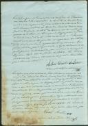 Certidão de intimação feitos a António Duarte Lemos, do Casal de Aruil de Baixo, juiz da confraria de Nossa Senhora do Rosário, João Antunes, de Aruil de cima, juiz da confraria de Nossa Senhora da Piedade e Manuel António Raposo de Rebello, juiz da irmandade das almas de São Pedro de Almargem do Bispo para prestarem contas na Administração do Concelho.