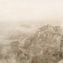 Vista parcial do Castelo dos Mouros em Sintra.