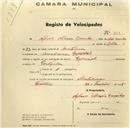 Registo de velocípede de marca Special, com o nº 223, em nome de Afonso Morais Casinhas, morador em Montelavar.