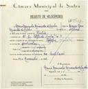 Registo de velocípede de marca Citifix com motor, com o nº 5479, em nome de Maria Manuela Miranda de Castro, morador em Rua Dr. Alfredo Costa nº 9, Sintra.