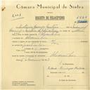 Registo de velocípede com o nº 6220, em nome de António Domingos Monteiro, morador em Alvarinhos.
