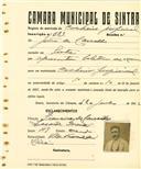 Registo de matricula de cocheiro profissional em nome de João de Carvalho, morador em Sintra, com o nº de inscrição 683.
