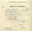 Registo de velocípede de marca Origan, com o nº 3531, em nome de Fernando Júlio Ferreira, morador em Baratã.