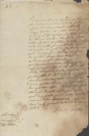 Obrigação de Inácio José Quintela, mestre pedreiro, sobre a obra do Palácio de Seteais, com referência à fachada do corpo direito, suas janelas, portal almofadado e outros elementos.