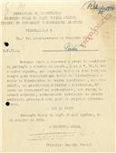 Circular dirigida ao Administrador do Concelho de Sintra, proveniente do Diretor Geral da Ação Social Agrária, Virgílio Bugalho Pinto, solicitando a todos os olivicultores e todos os fabricantes de azeite que informem as quantidades colhidas e fabricadas.