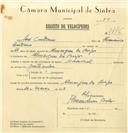 Registo de velocípede de marca Nacional, com o nº 7776, em nome de José Caetano, morador em Almargem do Bispo.