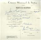 Registo de velocípede de marca Nacional, com o nº 8525, em nome de José de Freitas Carreira, morador em Alpolentim.