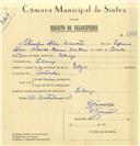 Registo de velocípede de marca Elgin, com o nº 6688, em nome de Olimpio Alves Simões, morador em Sabugo.