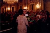 Concerto com Maria João Pires e Rufus Müller, durante o festival de música de Sintra, na sala da música do Palácio Nacional de Queluz.