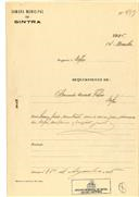 Construção de uma moradia em Belas em nome de Armando Duarte Félix com o Processo OB nº 499/1925, com a licença de construção nº 354 de 04/12/1925.