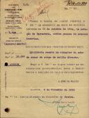 Ofício do Diretor Geral da Companhia dos Caminhos de Ferro Portugueses, ao Administrador do Concelho de Sintra, para que tome providencias para descobrir e punir os delinquentes que a 11 de Outubro de 1934 apedrejaram um vidro da carruagem do comboio de 1ª classe na estação de Barcarena.