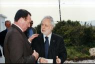 Presidente da Federação de Futebol, Gilberto Madail no lançamento da primeira pedra da casa das seleções de Sintra.