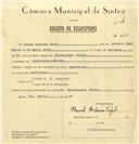 Registo de velocípede com o nº 7043, em nome de Manuel António Taful, morador em Montelavar.