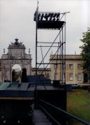 Infraestruturas para as noites de bailado, nos jardins do Hotel Palácio de Seteais.