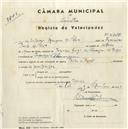 Registo de velocípede de marca Flecha, com o nº 4387, em nome de Zeferino Marques da Silva, morador em Almargem do Bispo.