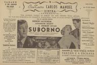 Programa do filme "Suborno" com a participação de Robert Mitchum, Lisabeth Scott e Roberto Ryan.