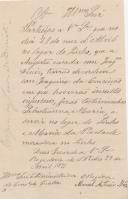 Ofício do Regedor de S. Pedro, Manuel António Moniz, ao Administrador do Concelho de Sintra, participando uma desordem entre Augusta, casada com Joaquim Dinis e Joaquina da Conceição, no lugar do Linhó.