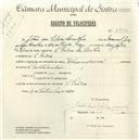 Registo de velocípede de marca Champion, com o nº 4843, em nome de João da Silva [...], morador em S. Pedro de Sintra.