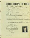 Registo de matricula de velocipedista em nome de Augusto Duarte Gomes, morador na Várzea, com o nº de inscrição 1792.