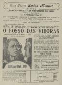 Programa do filme "O Fosso das Viboras" com a participação de Olivia de Havilland. 