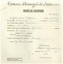 Registo de velocípede de marca Atlantic, com o nº 4838, em nome de João Maria Salgueiro, morador em Idanha.