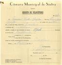 Registo de velocípede de marca Opolo, com o nº 6668, em nome de Manuel Vistas Gaspar, morador em Morelena.