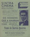 Programa do filme "Os homens que a amaram" com a participação dos atores Louretta Young e Conrad Veidt.
