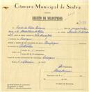 Registo de velocípede de marca Olimpique com o nº 7593, em nome de Carlos da Silva Sucena, morador em Carenque.