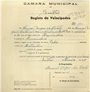 Registo de velocípede de marca Deka, com o nº 133, em nome de Manuel Sérgio da Costa, morador em Pero Pinheiro.