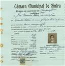 Registo de matricula de velocipedista em nome de José Francisco Paulo, morador em Venda Seca, com o nº de inscrição 442.