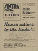 Programa do filme "Nunca estiveste tão linda" com a participação dos atores Fred Astaire e Rita Hayworth.